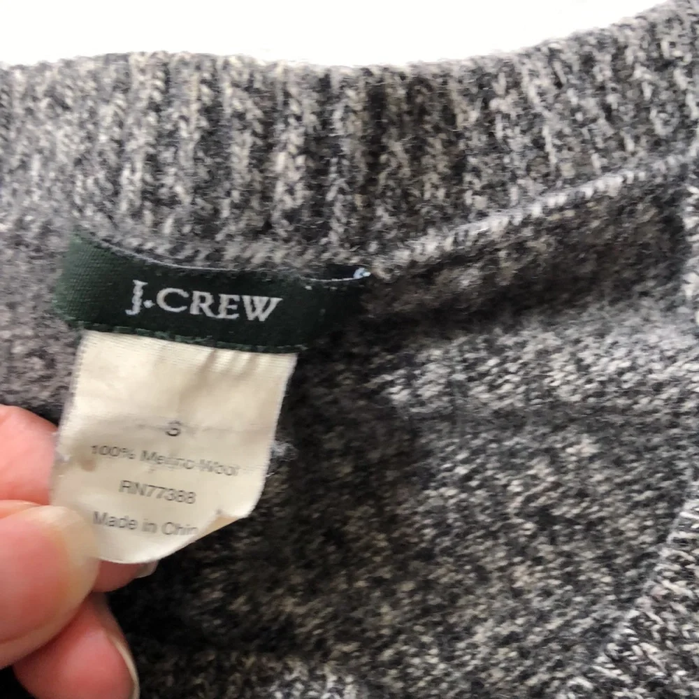 J.‎ Crew Merino Wool Crewneck w/ shoulder buttons